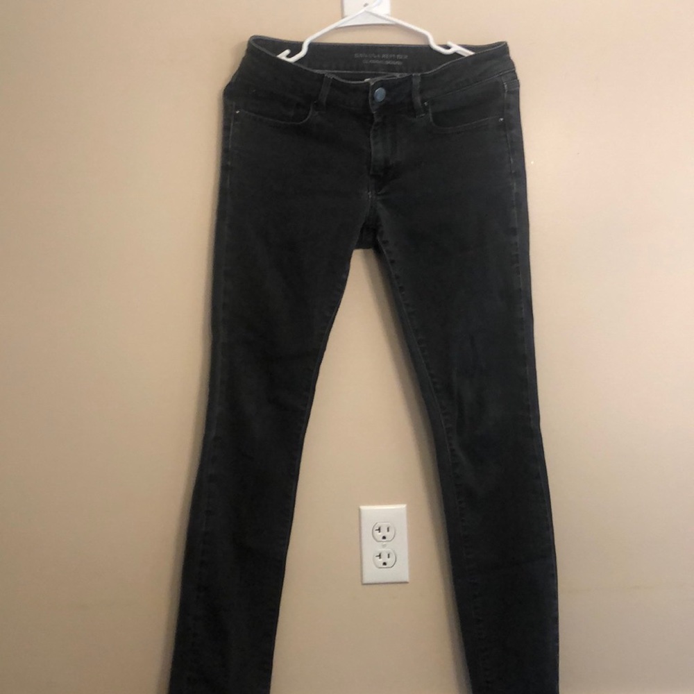 Banana Republic classic skinny jeans, black/grey